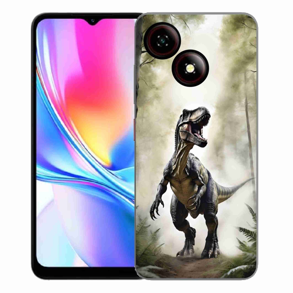 Gelový kryt mmCase na ZTE Blade A35E - naštvaný T-Rex