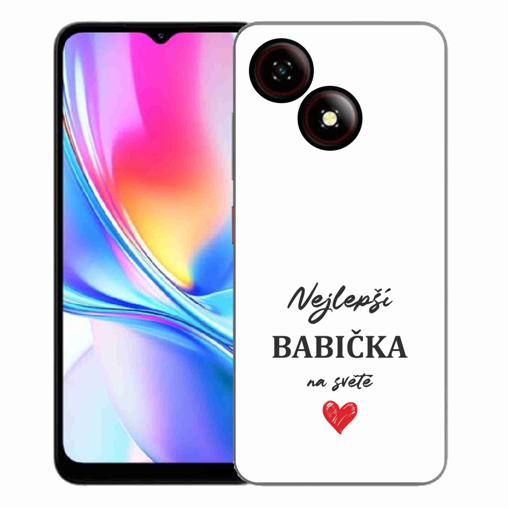 Gelový kryt mmCase na ZTE Blade A35E - nejlepší babička 1 bílé pozadí