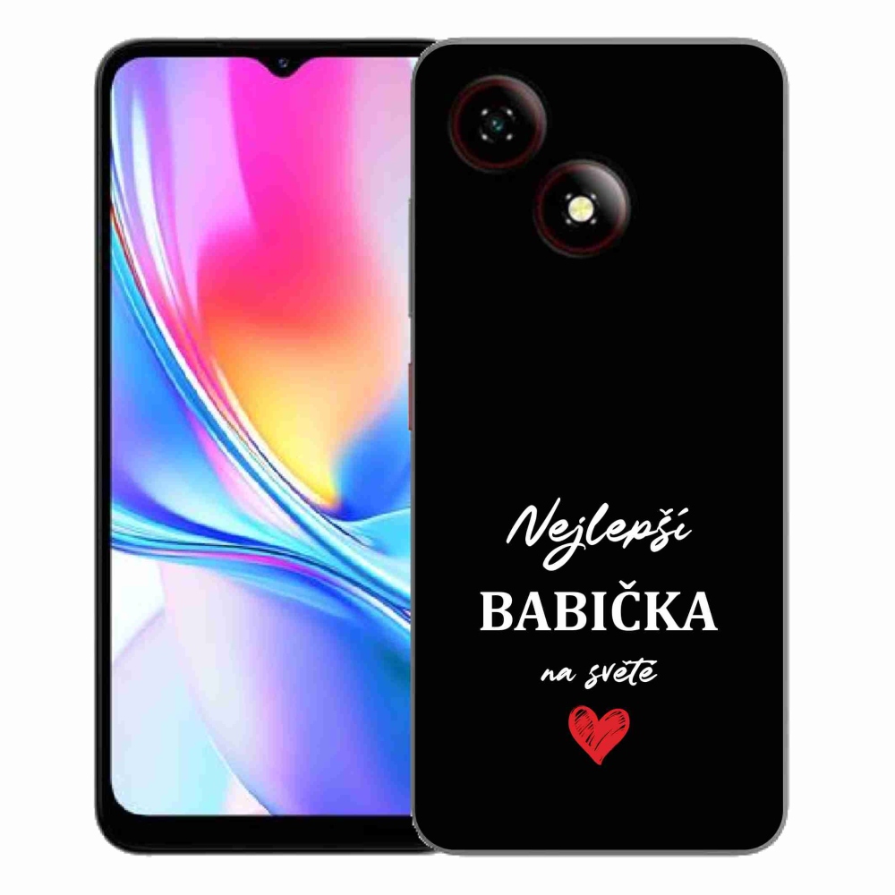 Gelový kryt mmCase na ZTE Blade A35E - nejlepší babička 1 černé pozadí