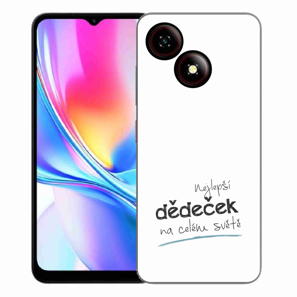 Gelový kryt mmCase na ZTE Blade A35E - nejlepší dědeček 3 bílé pozadí