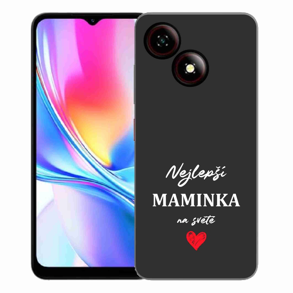Gelový kryt mmCase na ZTE Blade A35E - nejlepší maminka 1 černé pozadí