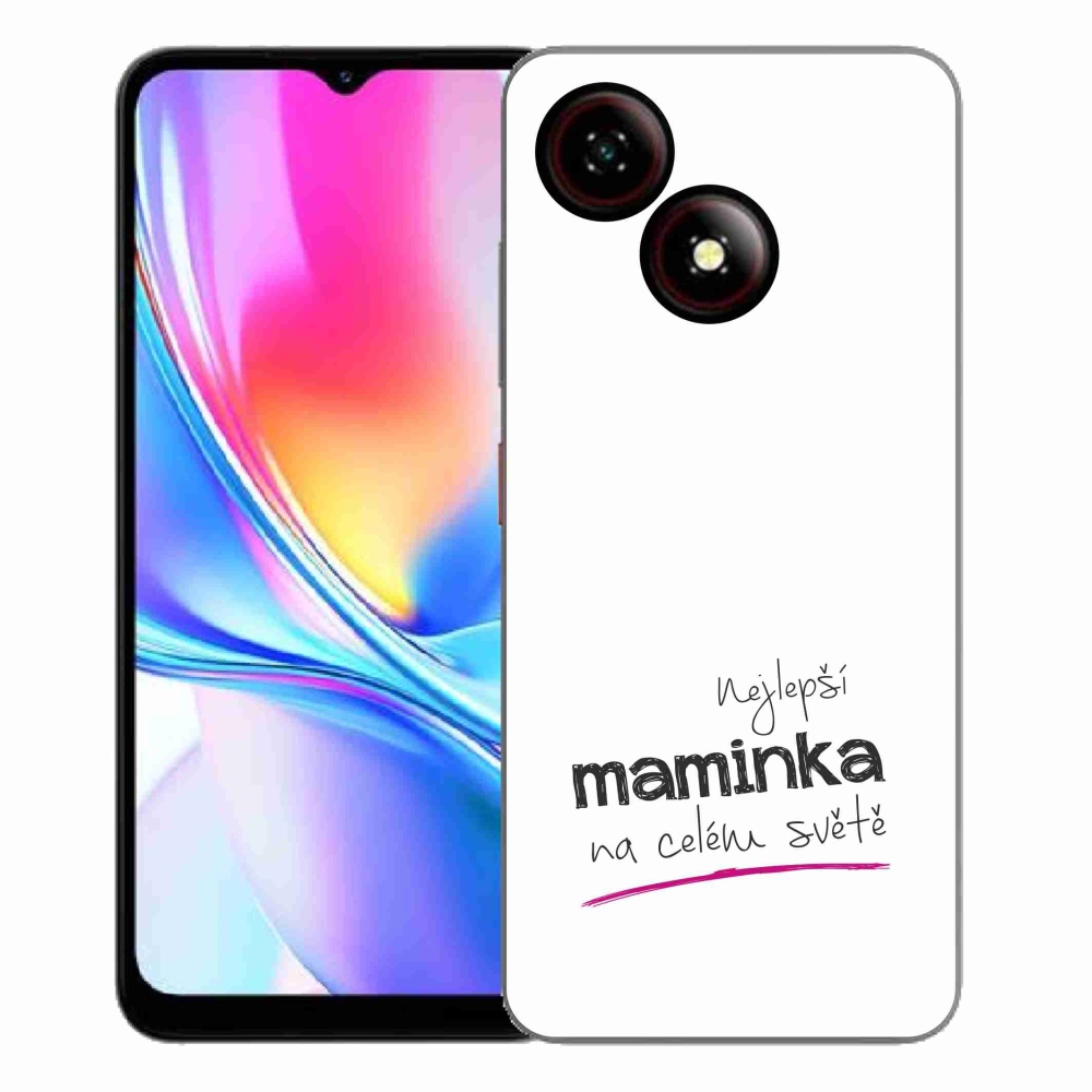 Gelový kryt mmCase na ZTE Blade A35E - nejlepší maminka 4 bílé pozadí