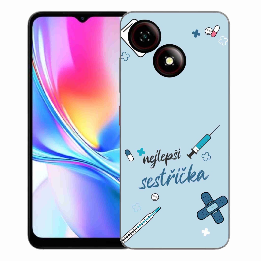 Gelový kryt mmCase na ZTE Blade A35E - nejlepší sestřička modré pozadí