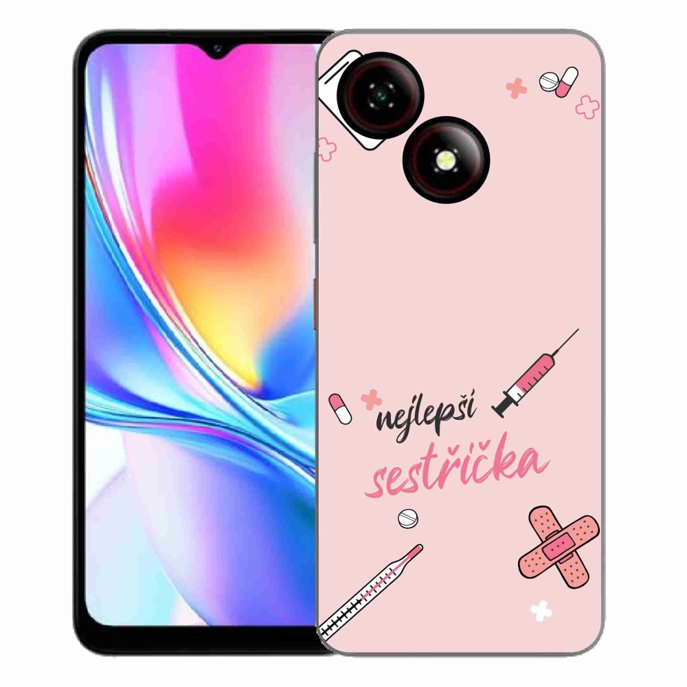 Gelový kryt mmCase na ZTE Blade A35E - nejlepší sestřička růžové pozadí