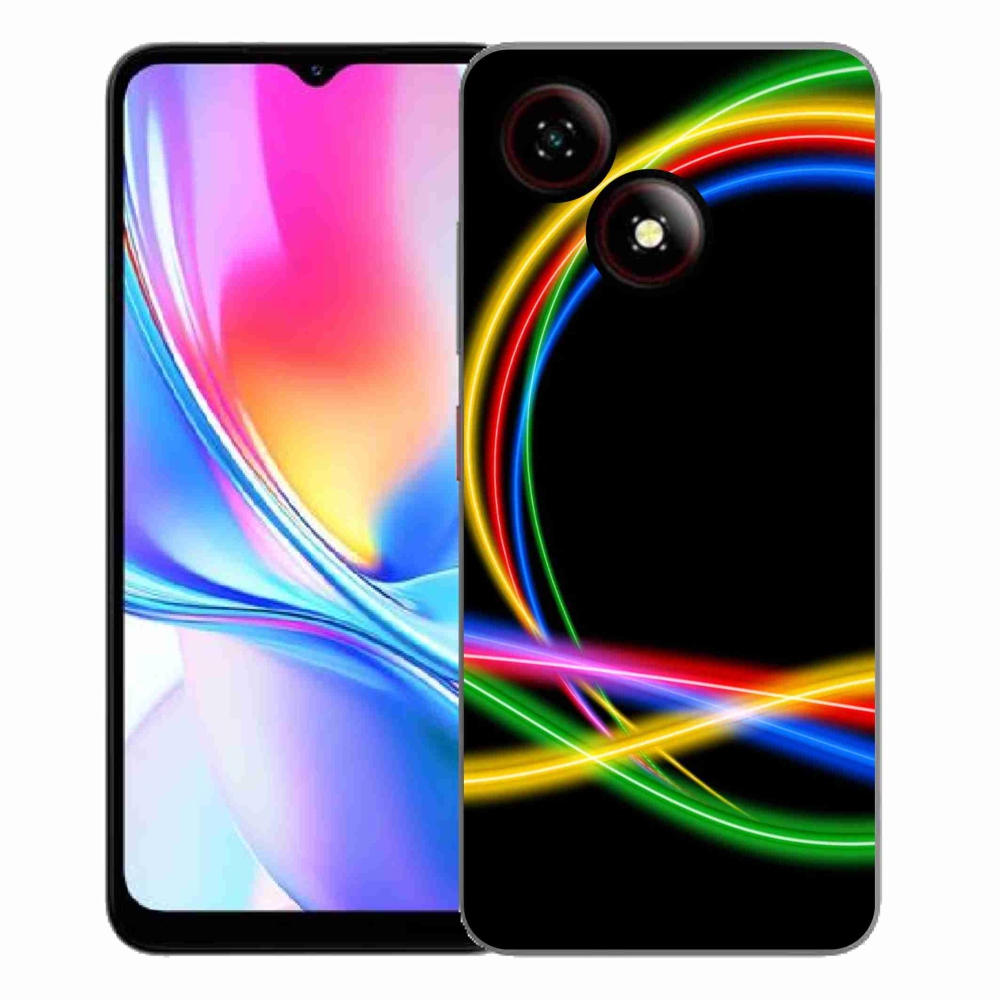 Gelový kryt mmCase na ZTE Blade A35E - neonové kruhy