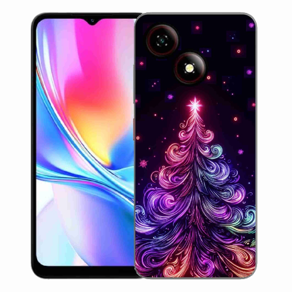 Gelový kryt mmCase na ZTE Blade A35E - neonový vánoční stromek 1