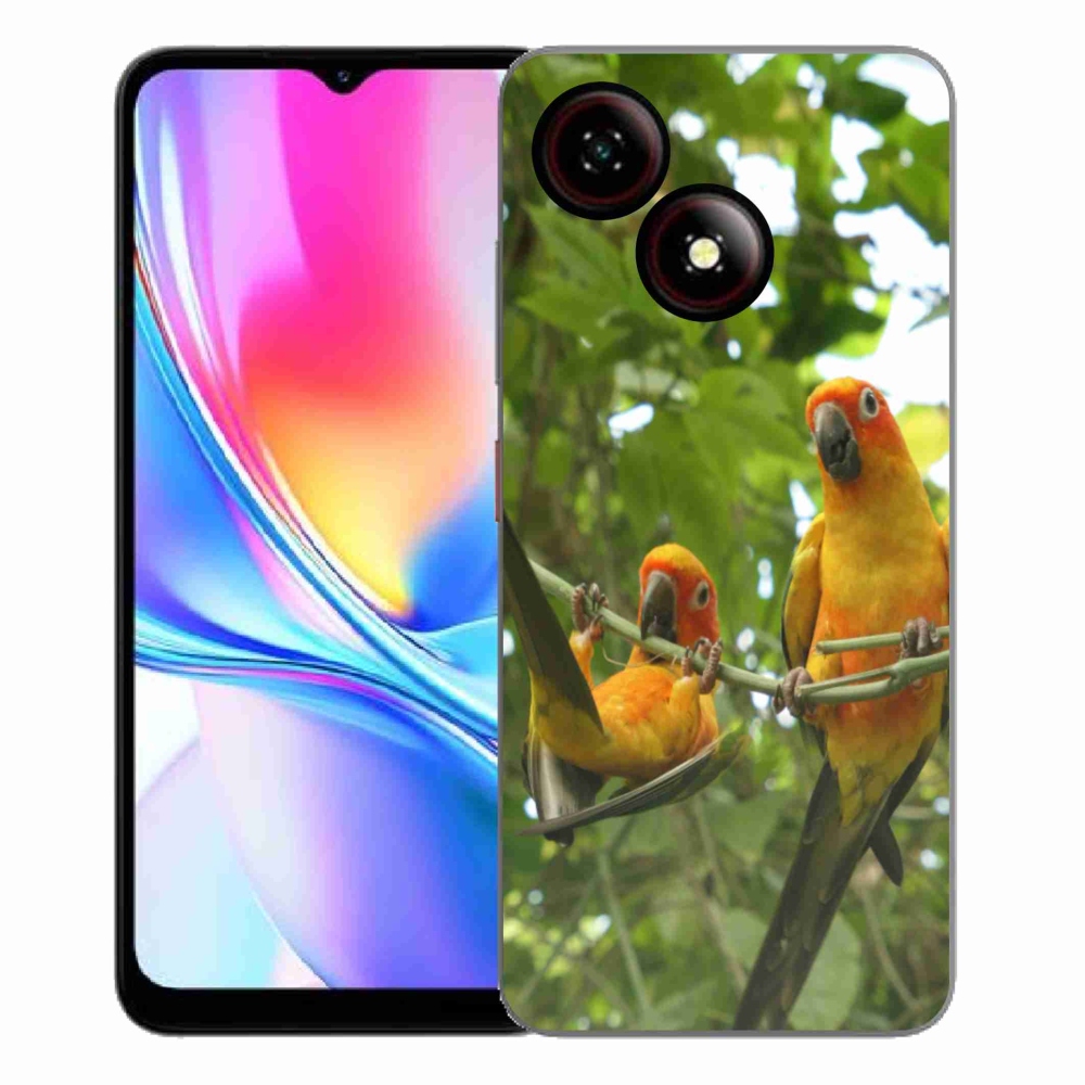 Gelový kryt mmCase na ZTE Blade A35E - papoušci aratingy