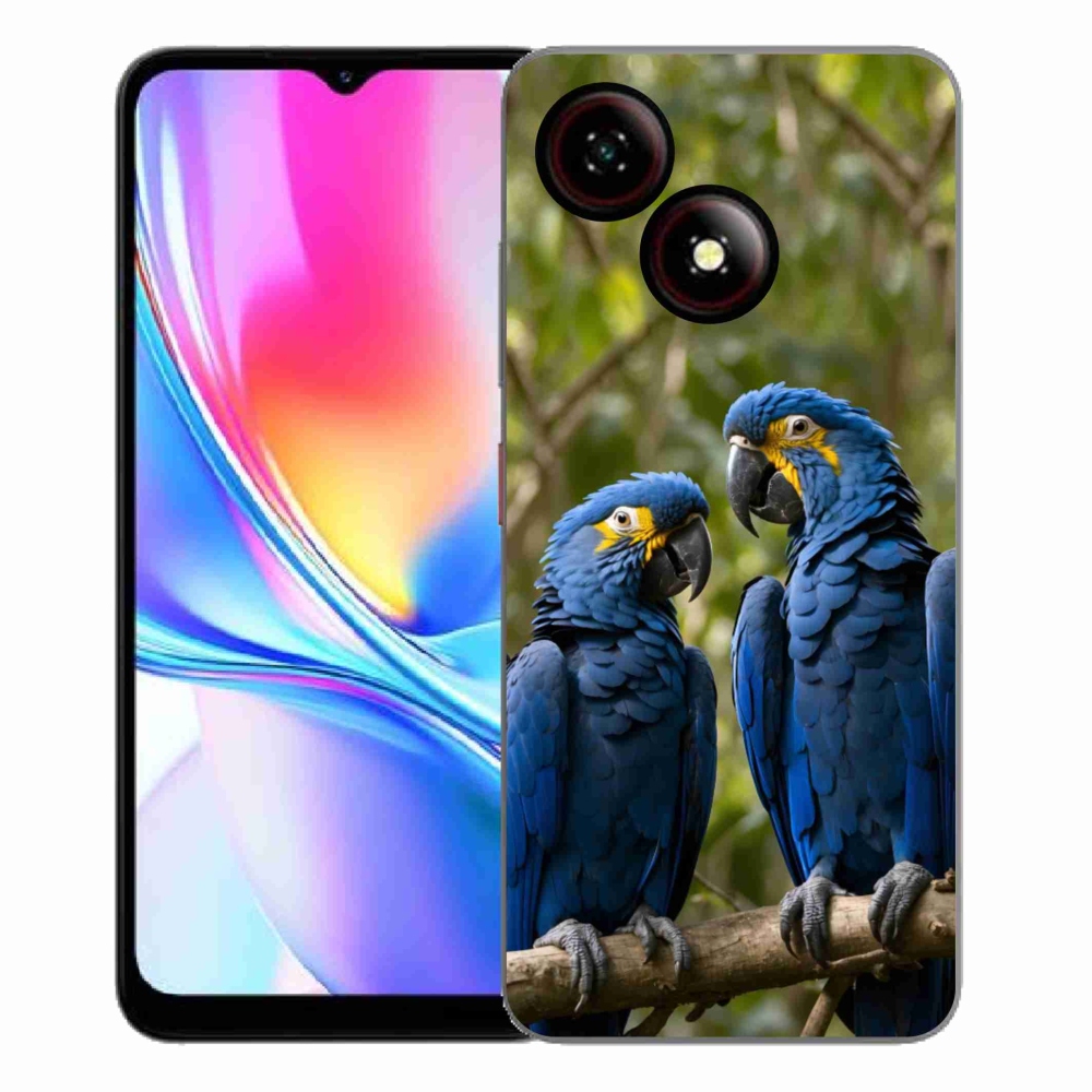 Gelový kryt mmCase na ZTE Blade A35E - papouščí duo