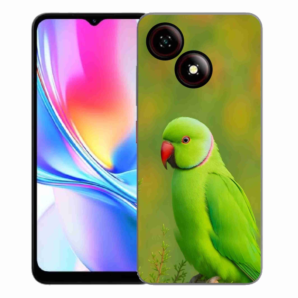Gelový kryt mmCase na ZTE Blade A35E - papoušek alexandr 2