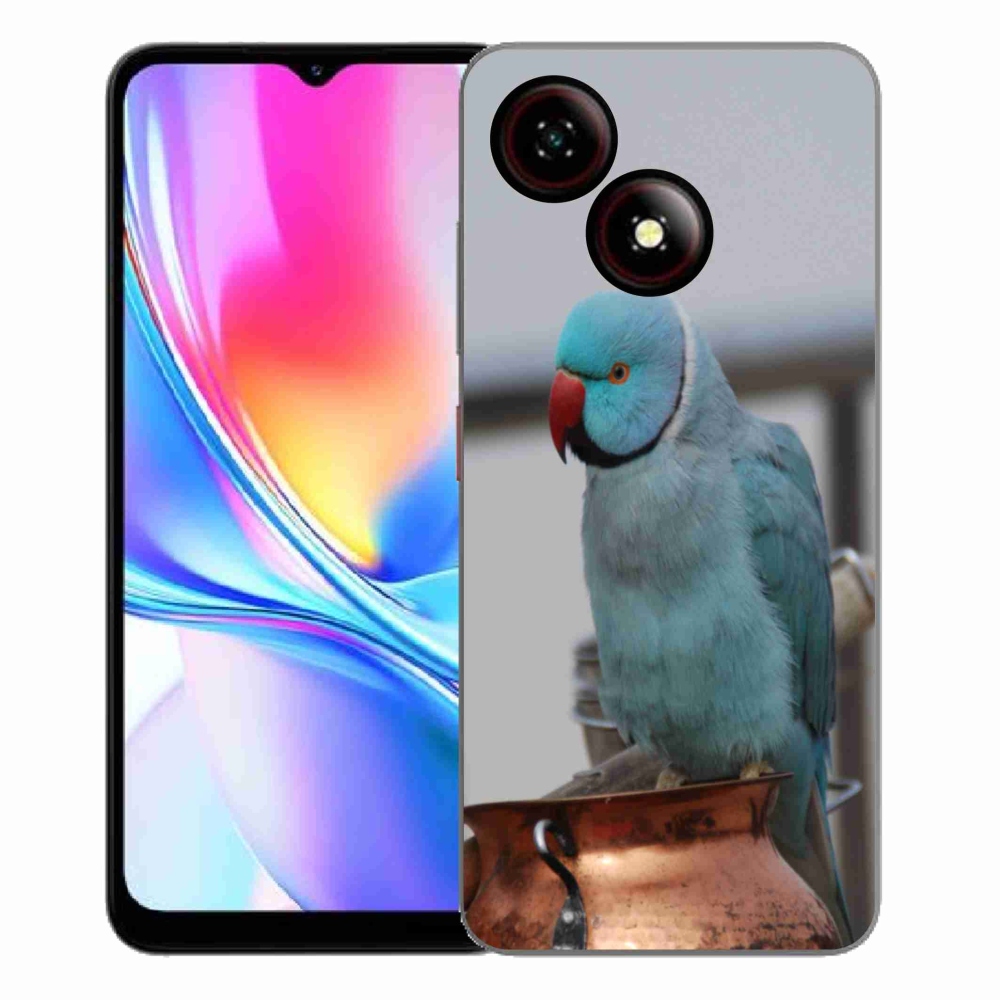 Gelový kryt mmCase na ZTE Blade A35E - papoušek alexandr modrý