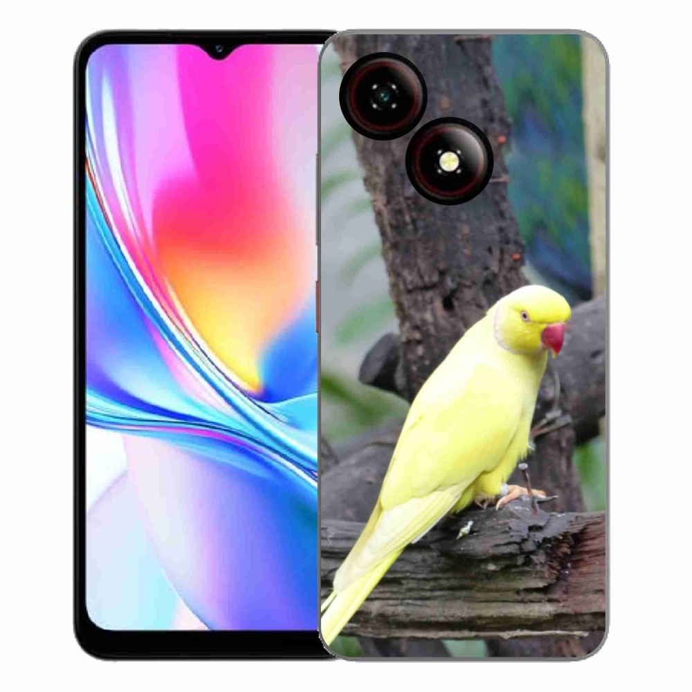Gelový kryt mmCase na ZTE Blade A35E - papoušek alexandr žlutý