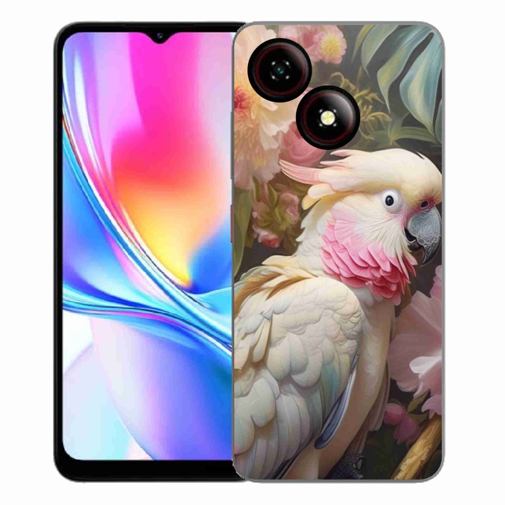 Gelový kryt mmCase na ZTE Blade A35E - papoušek kakadu růžový 2