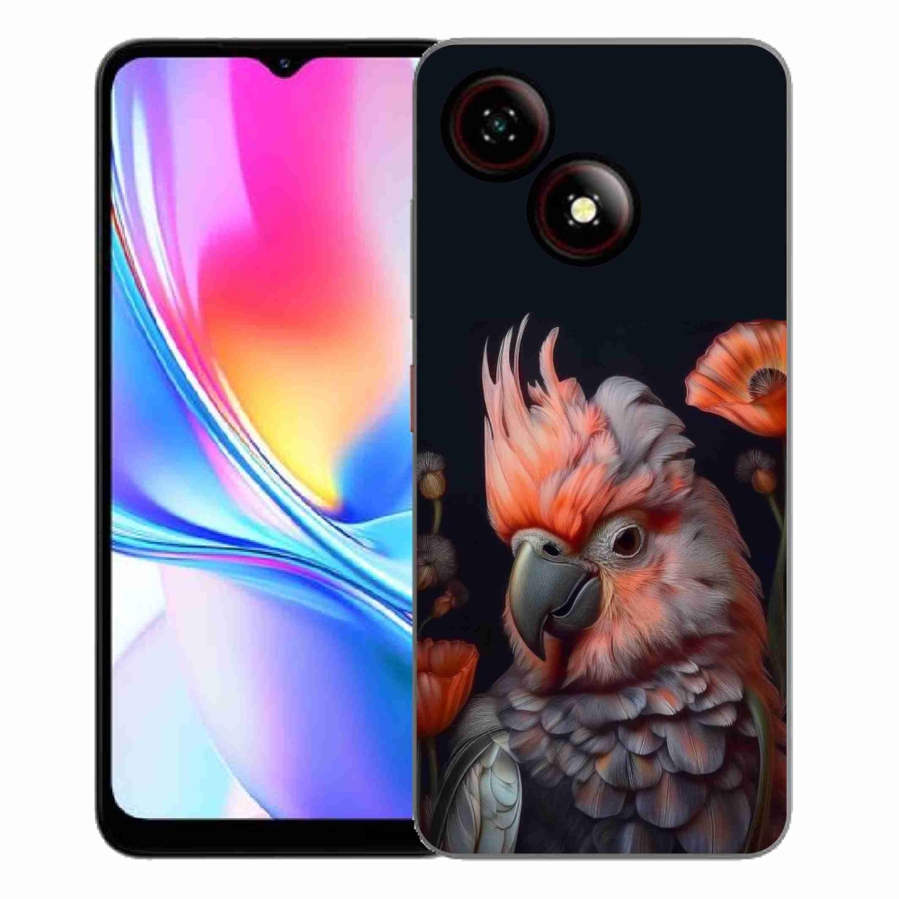 Gelový kryt mmCase na ZTE Blade A35E - papoušek kakadu v barvách