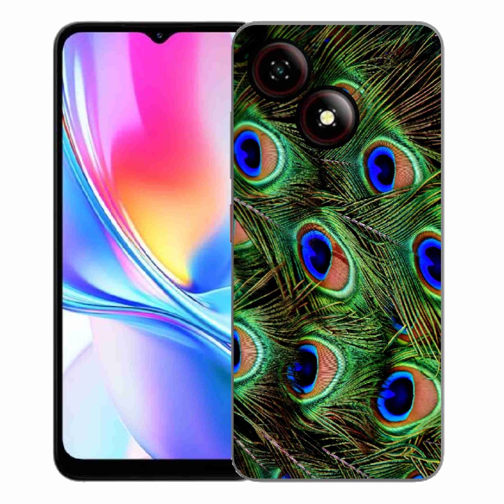 Gelový kryt mmCase na ZTE Blade A35E - paví peří