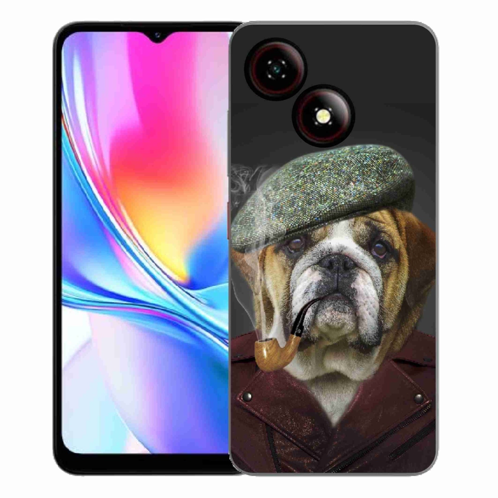 Gelový kryt mmCase na ZTE Blade A35E - pes s fajfkou