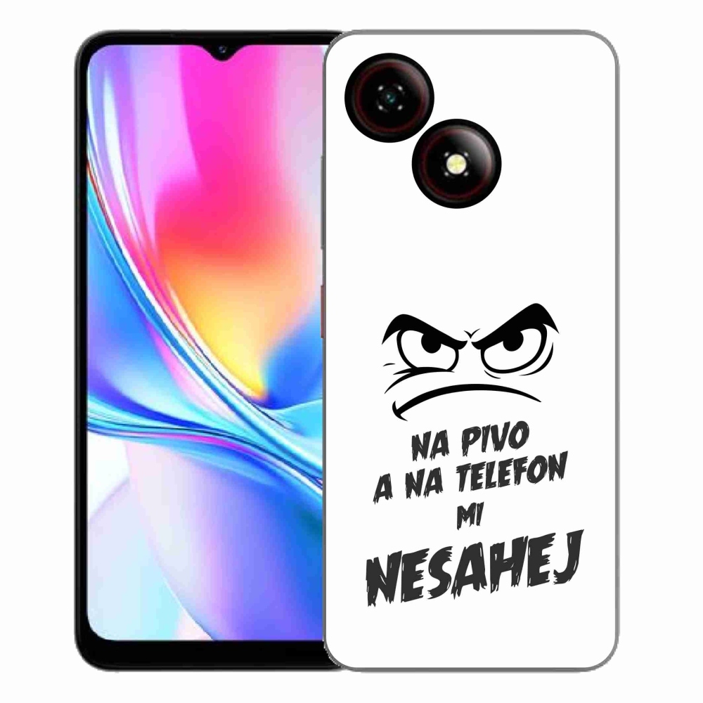 Gelový kryt mmCase na ZTE Blade A35E - pivní motiv 2 bílé pozadí