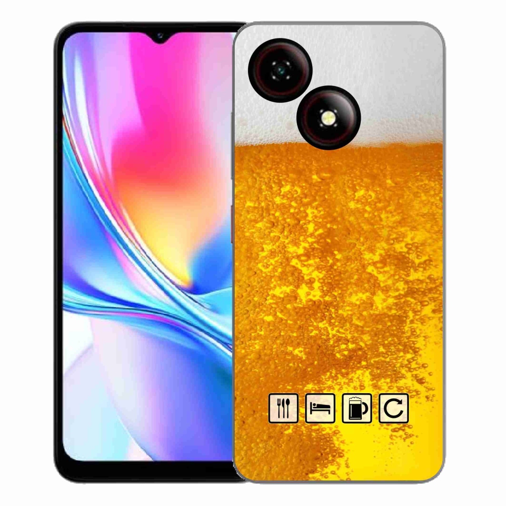 Gelový kryt mmCase na ZTE Blade A35E - pivní motiv 3