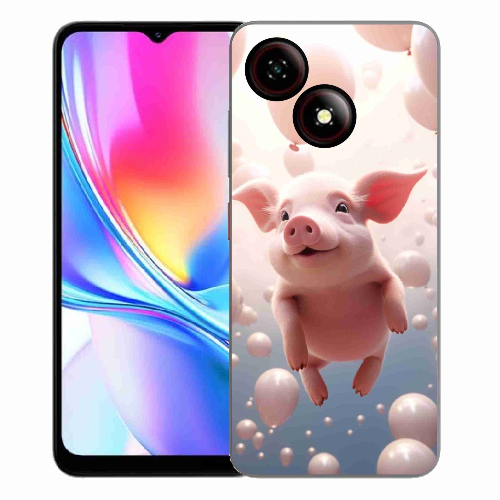 Gelový kryt mmCase na ZTE Blade A35E - prasátko s balónky