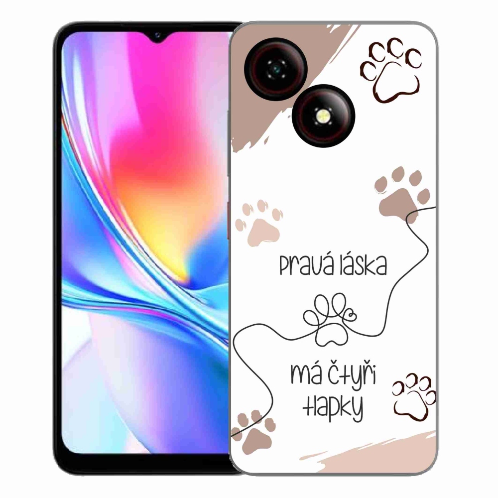 Gelový kryt mmCase na ZTE Blade A35E - psí motiv 1 bílé pozadí