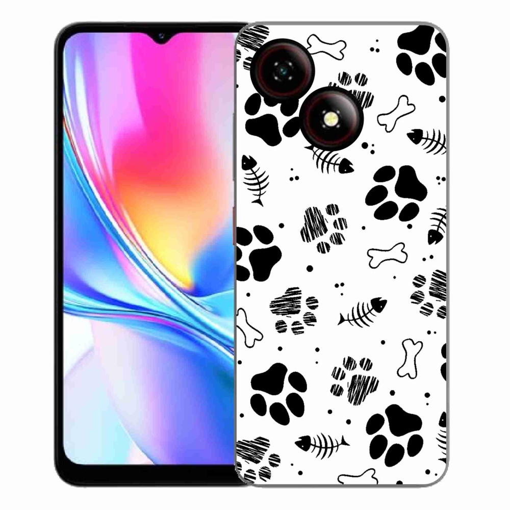 Gelový kryt mmCase na ZTE Blade A35E - psí tlapky 1