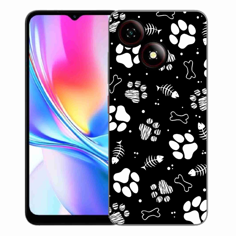 Gelový kryt mmCase na ZTE Blade A35E - psí tlapky
