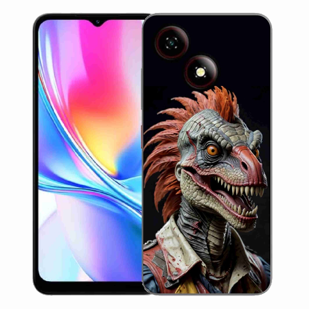 Gelový kryt mmCase na ZTE Blade A35E - punk dinosaurus