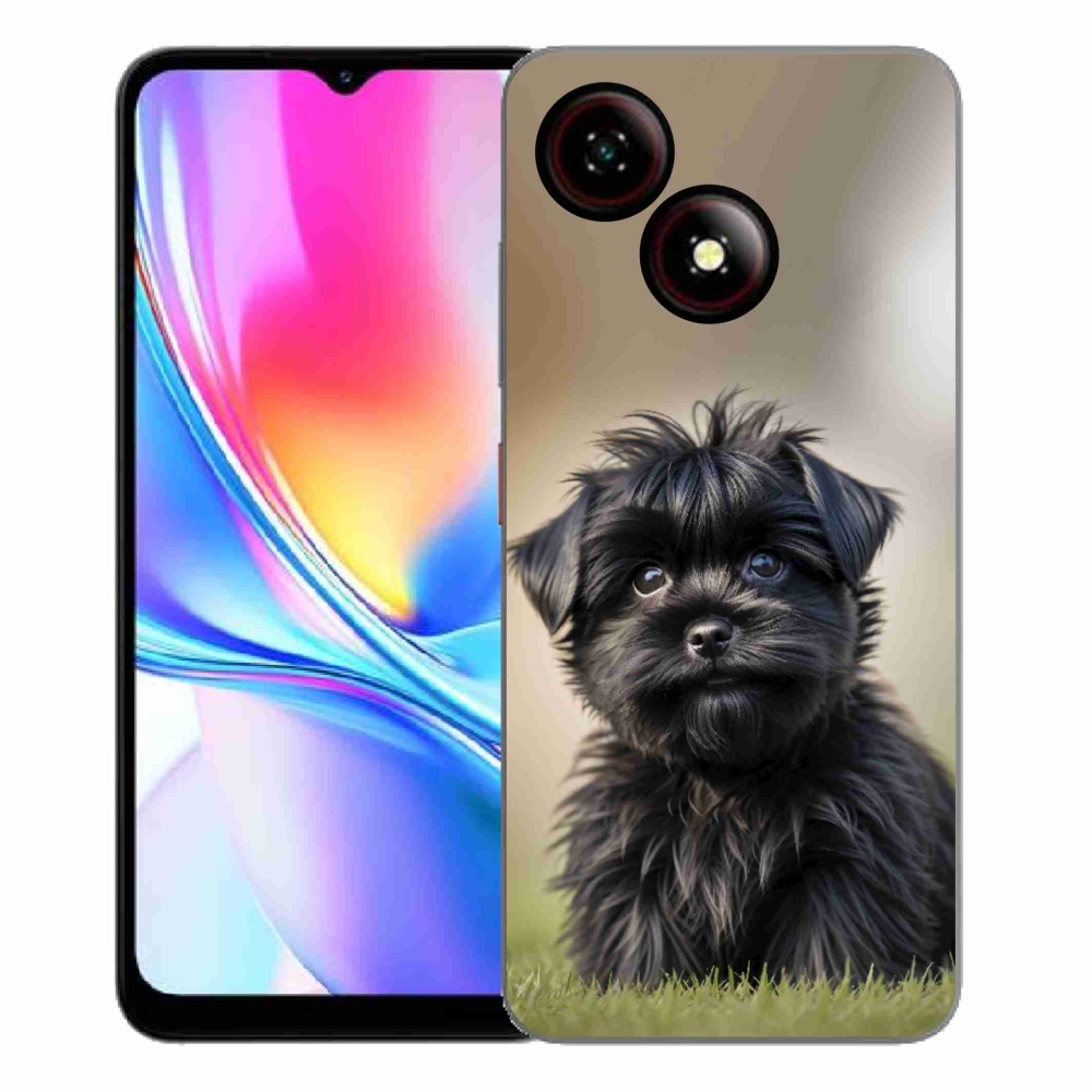 Gelový kryt mmCase na ZTE Blade A35E - roztomilý černý pejsek