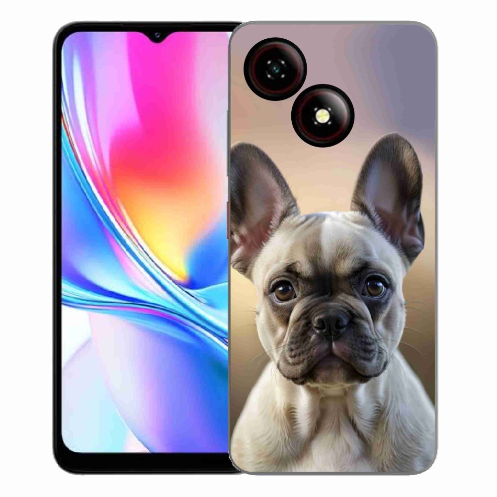 Gelový kryt mmCase na ZTE Blade A35E - roztomilý francouzský buldoček