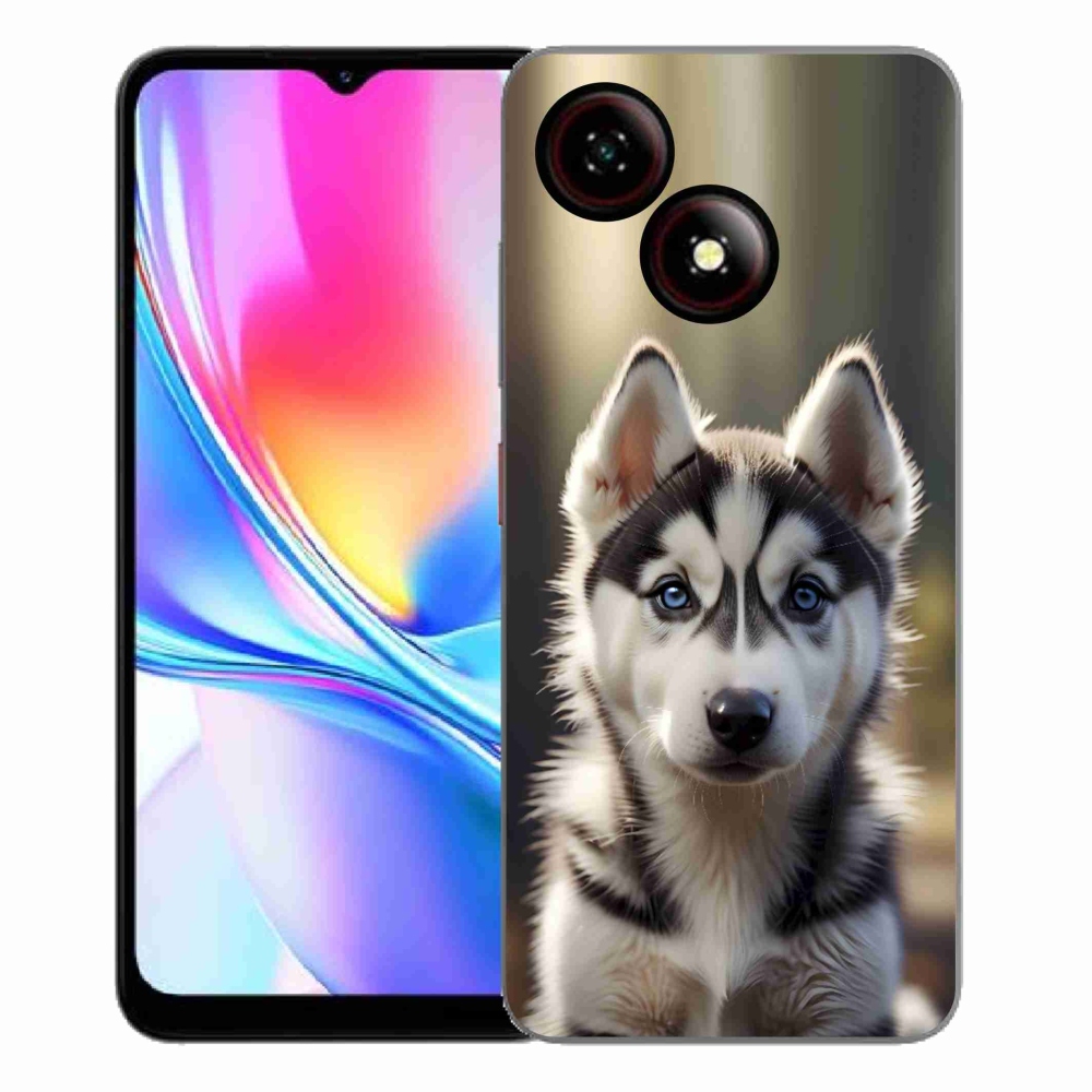 Gelový kryt mmCase na ZTE Blade A35E - roztomilý sibiřský husky