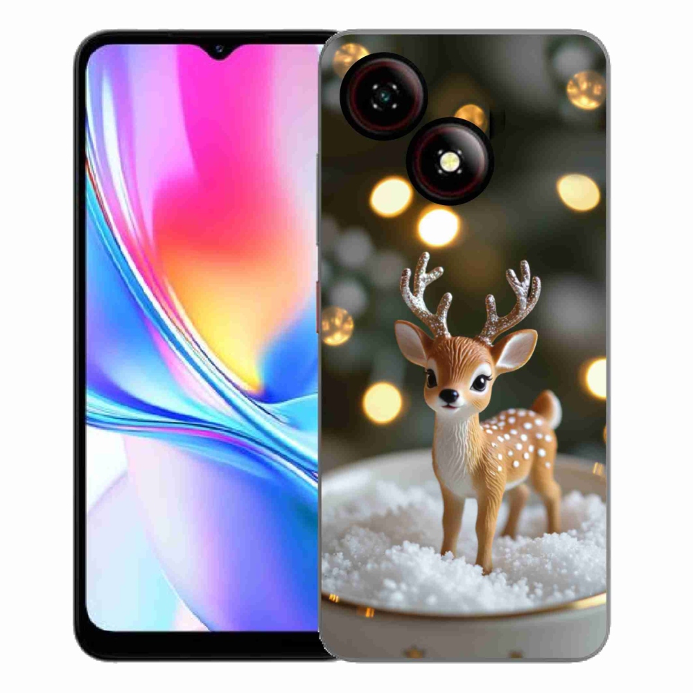 Gelový kryt mmCase na ZTE Blade A35E - roztomilý vánoční jelen