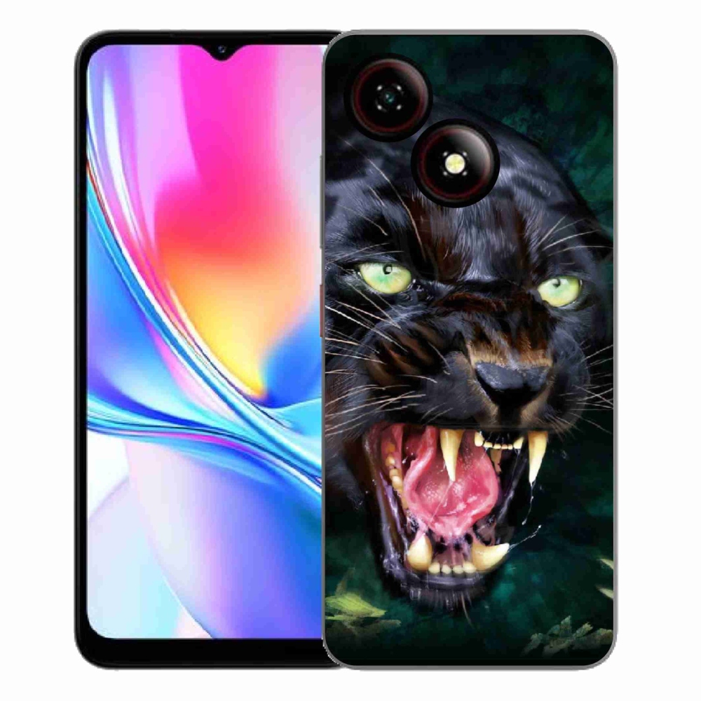 Gelový kryt mmCase na ZTE Blade A35E - rozzuřený černý panter