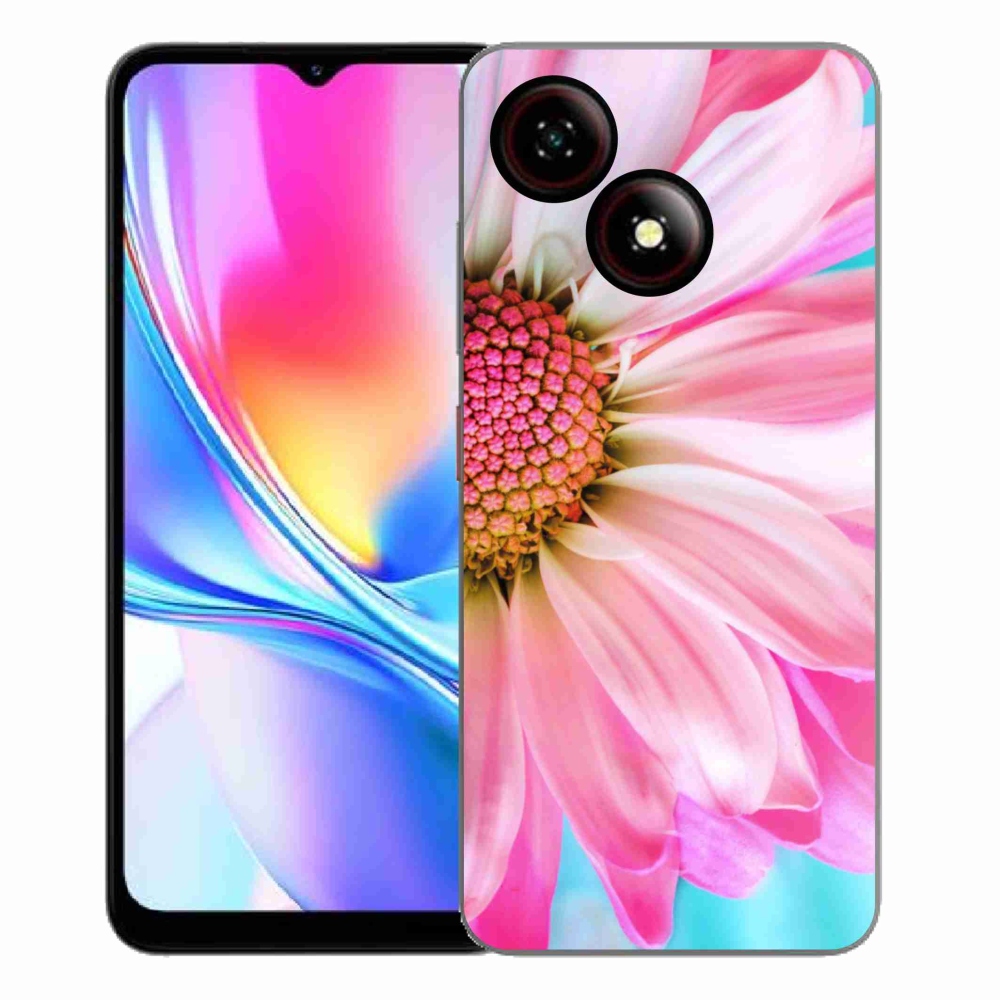 Gelový kryt mmCase na ZTE Blade A35E - růžová květina