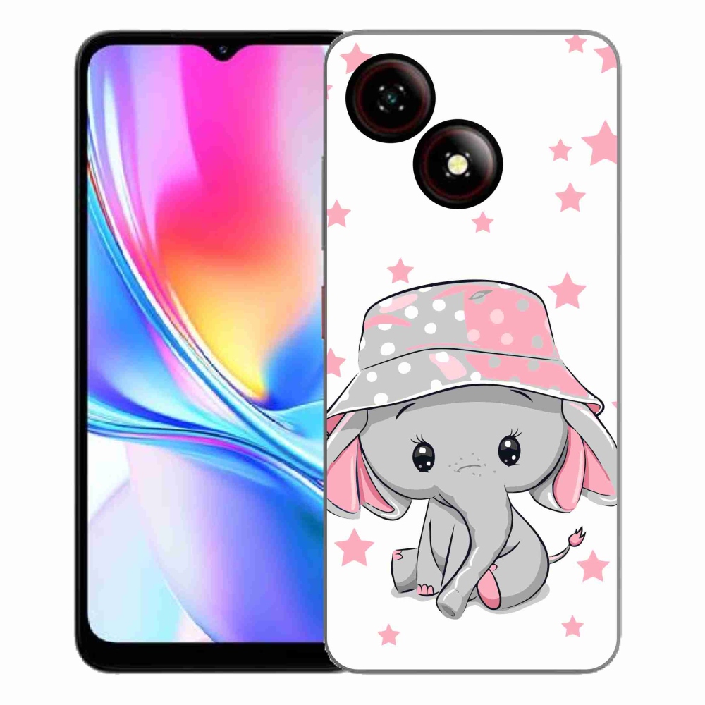 Gelový kryt mmCase na ZTE Blade A35E - růžový slon