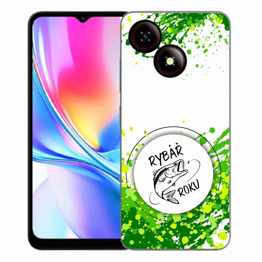 Gelový kryt mmCase na ZTE Blade A35E - rybář roku bílé pozadí