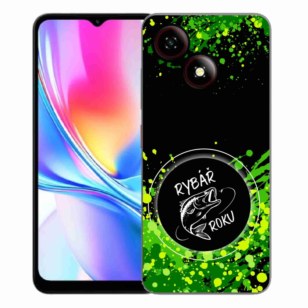 Gelový kryt mmCase na ZTE Blade A35E - rybář roku černé pozadí