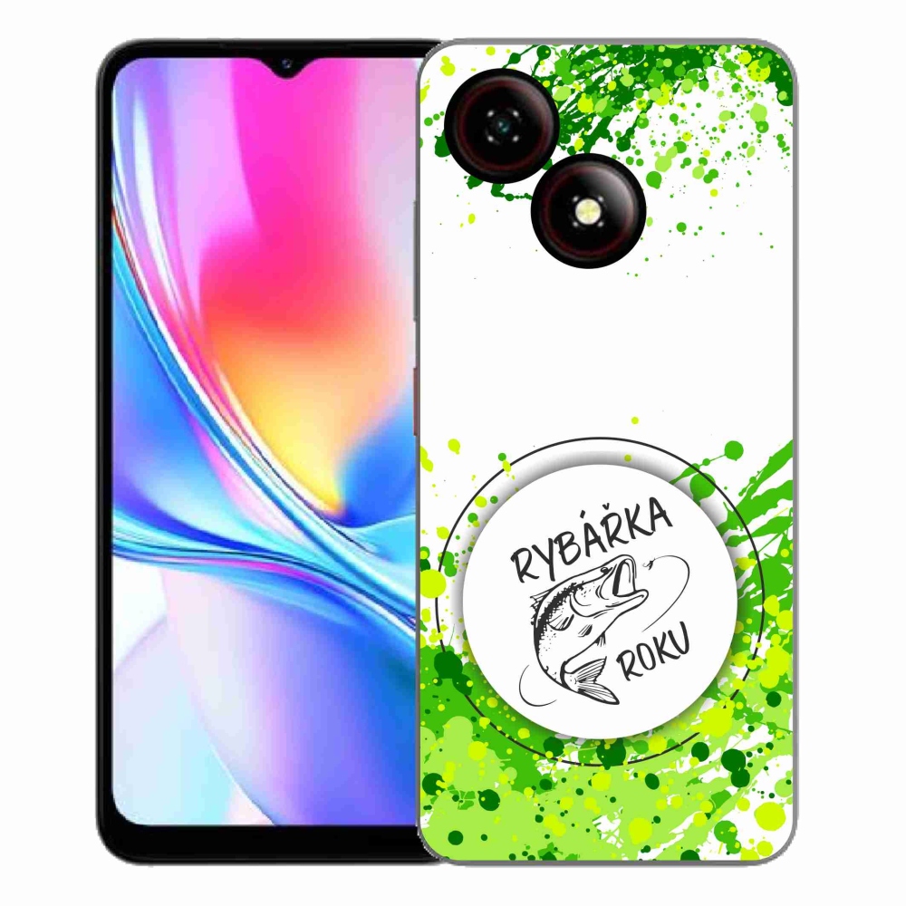 Gelový kryt mmCase na ZTE Blade A35E - rybářka roku bílé pozadí
