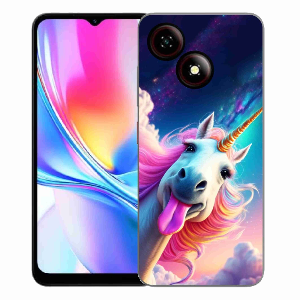 Gelový kryt mmCase na ZTE Blade A35E - šílený jednorožec