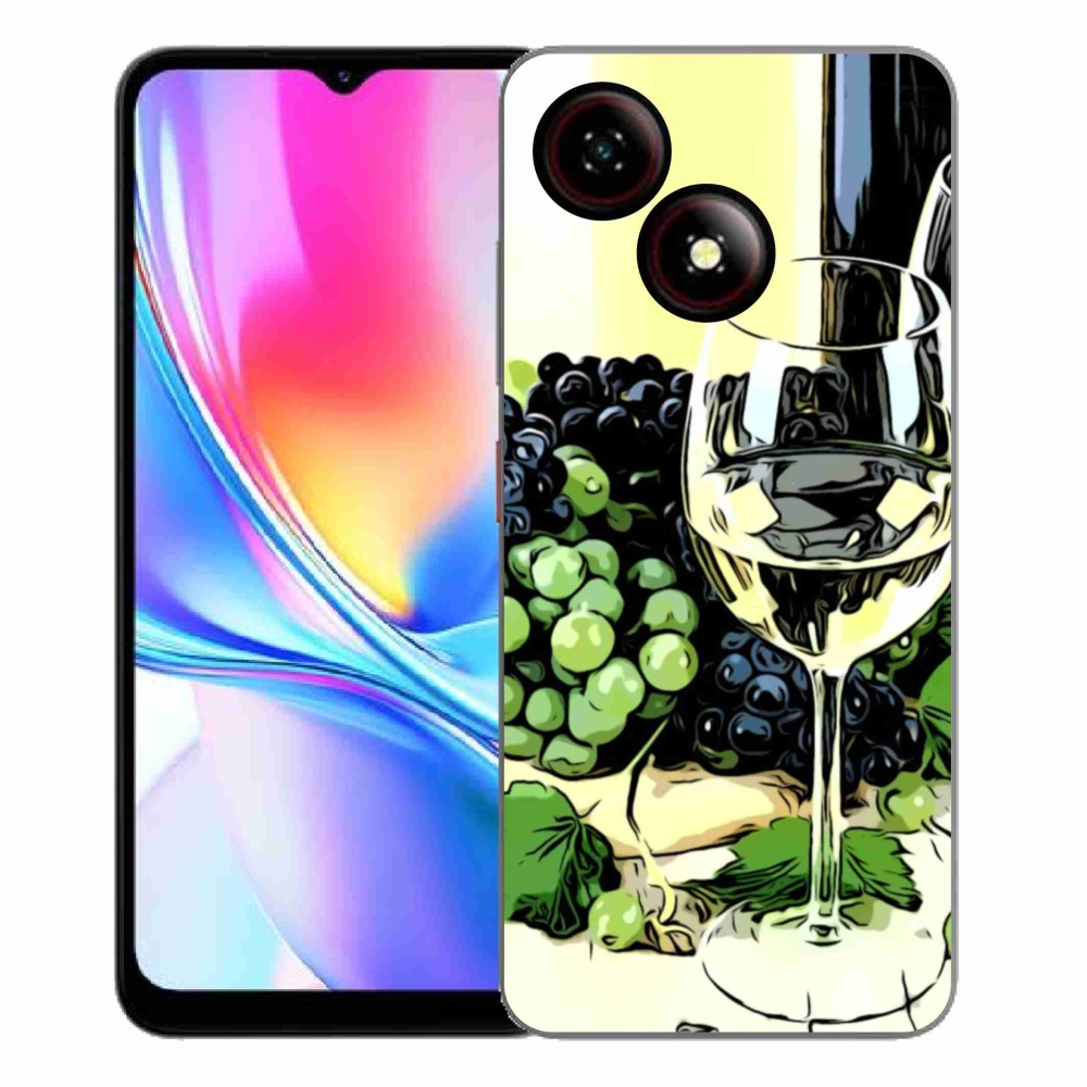 Gelový kryt mmCase na ZTE Blade A35E - sklenka vína