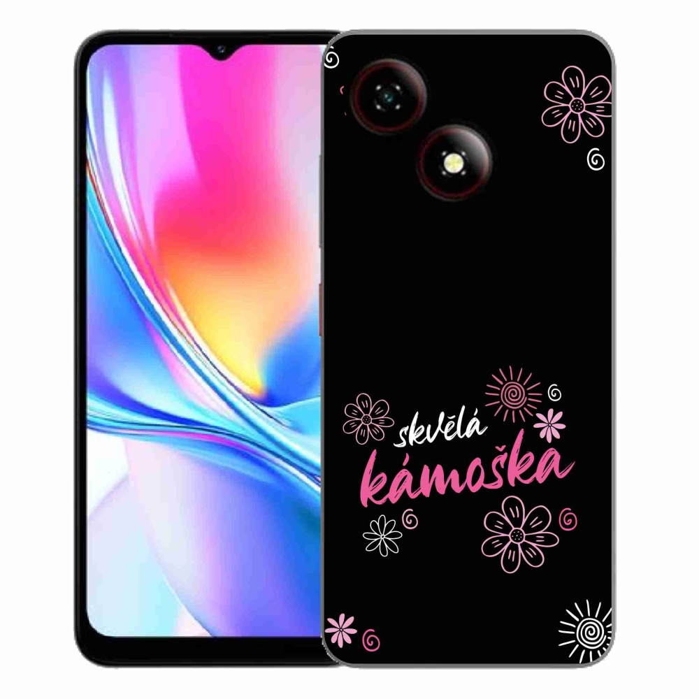 Gelový kryt mmCase na ZTE Blade A35E - skvělá kámoška černé pozadí