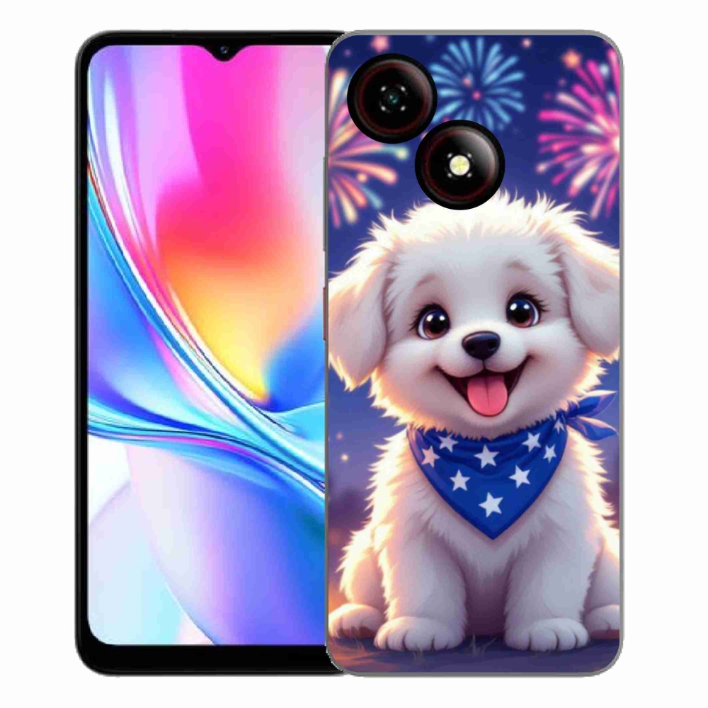 Gelový kryt mmCase na ZTE Blade A35E - slavnostní štěně
