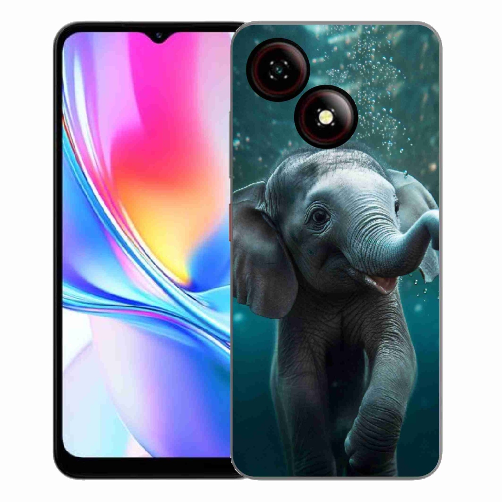 Gelový kryt mmCase na ZTE Blade A35E - slůně pod vodou