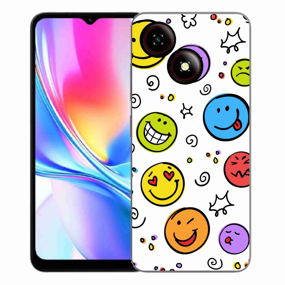 Gelový kryt mmCase na ZTE Blade A35E - smajlíci