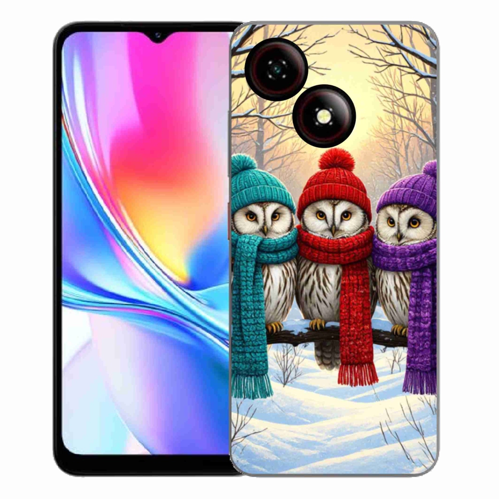 Gelový kryt mmCase na ZTE Blade A35E - soví přátelé