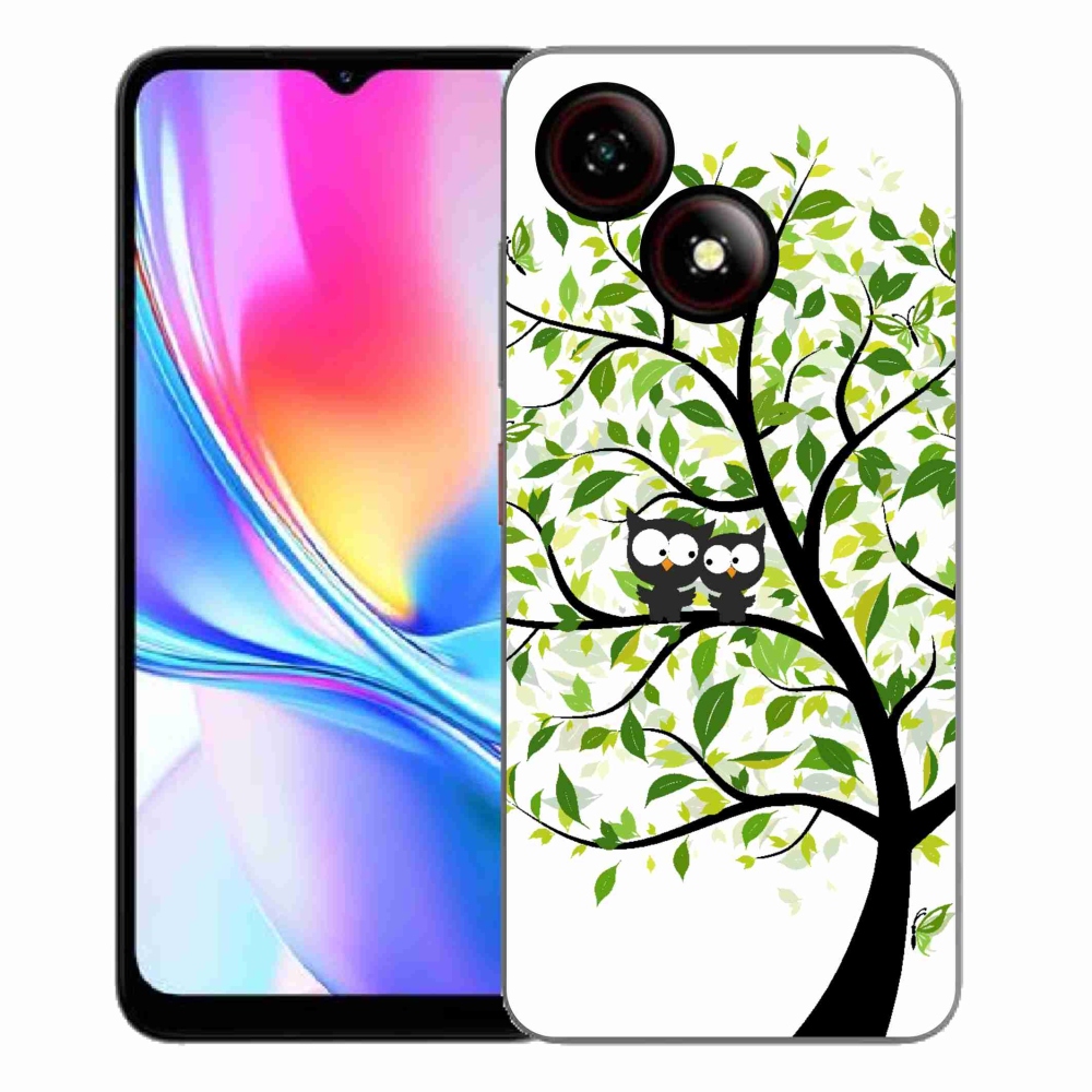 Gelový kryt mmCase na ZTE Blade A35E - sovičky na stromě