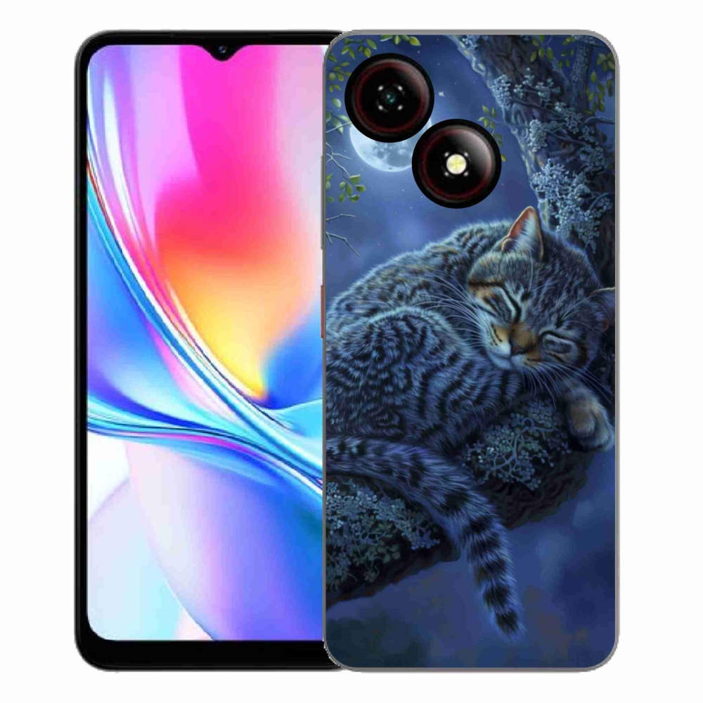 Gelový kryt mmCase na ZTE Blade A35E - spící kočka