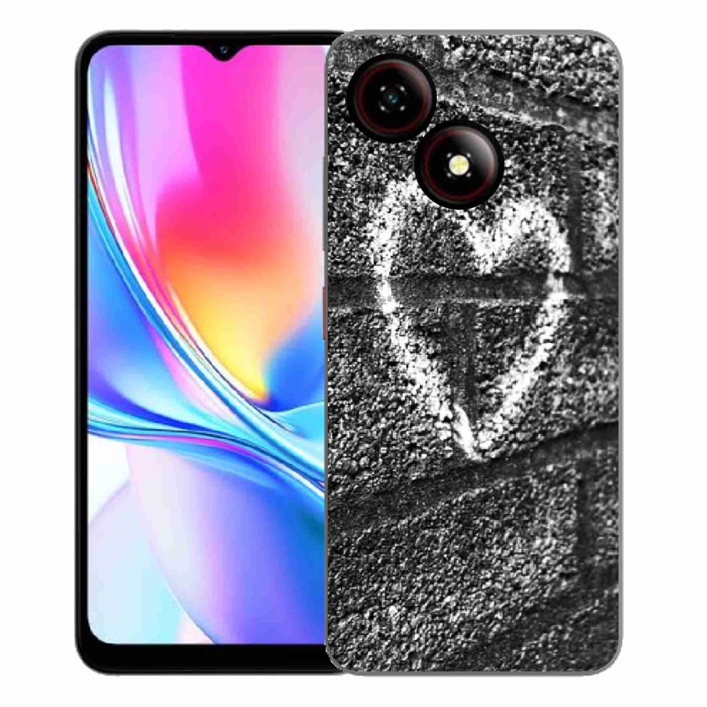 Gelový kryt mmCase na ZTE Blade A35E - srdce na zdi