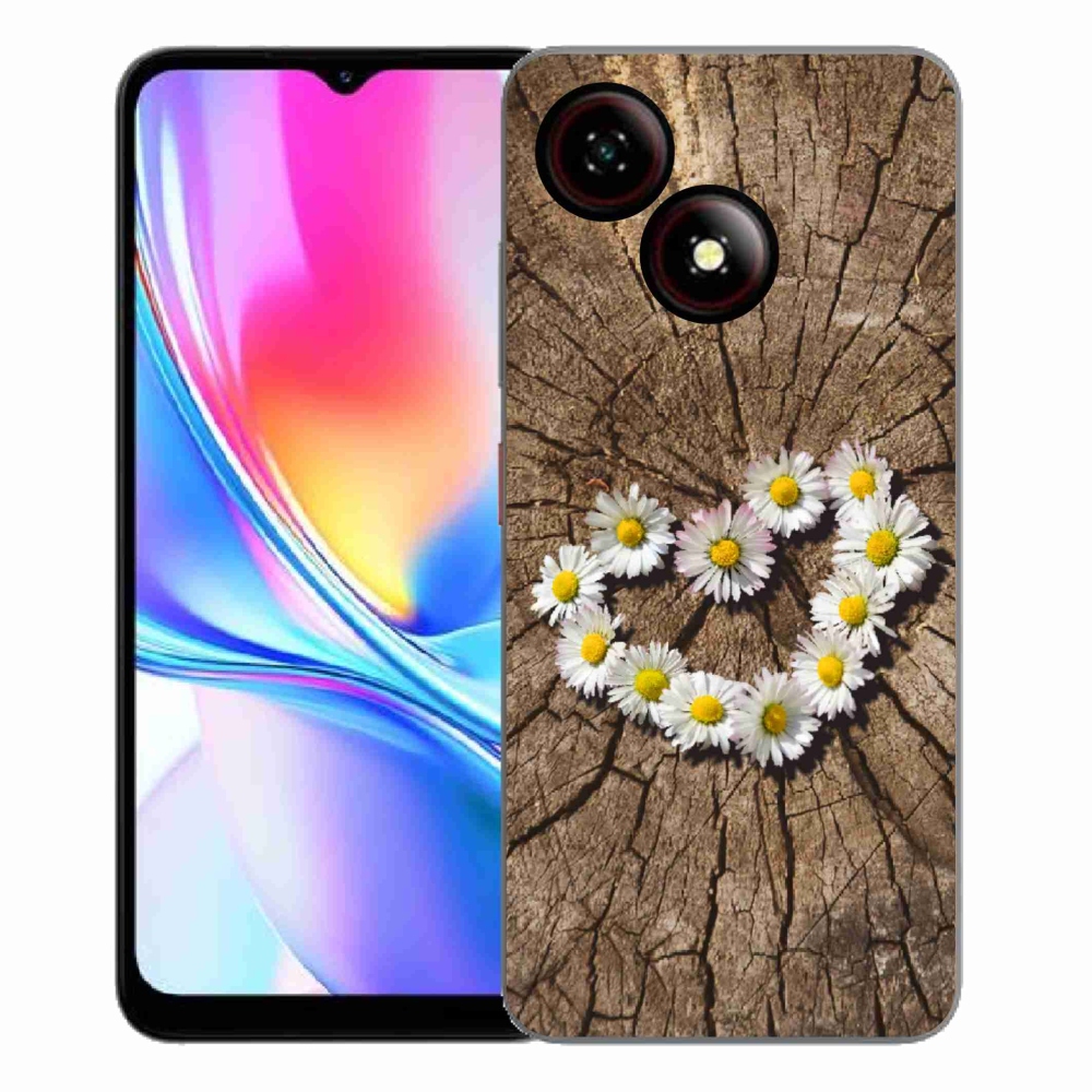 Gelový kryt mmCase na ZTE Blade A35E - srdce z kopretin