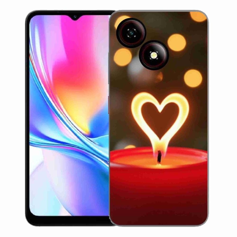 Gelový kryt mmCase na ZTE Blade A35E - srdce z plamene