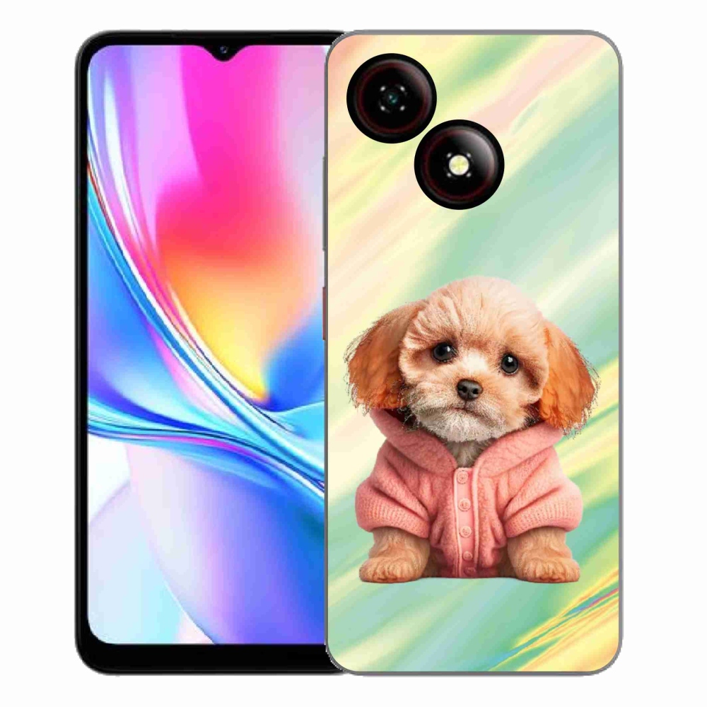 Gelový kryt mmCase na ZTE Blade A35E - štěně ve svetru