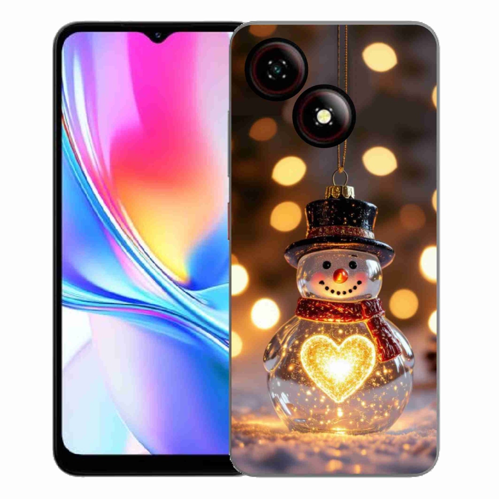 Gelový kryt mmCase na ZTE Blade A35E - svítící vánoční sněhulák